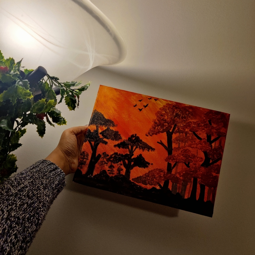Canvas acrylic painting